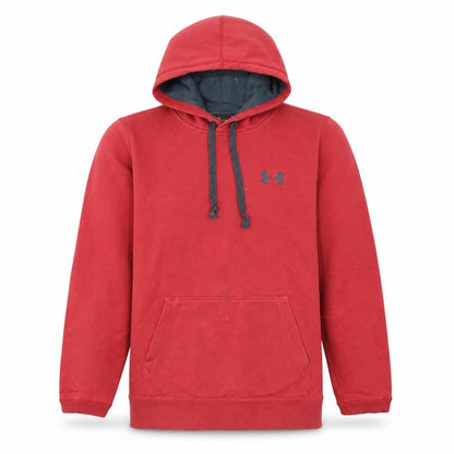 Mens UK Size M Under armour Red Pullover Hoodie