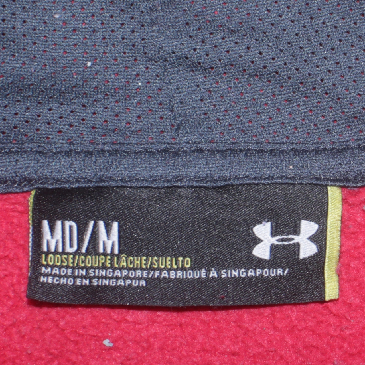 Mens UK Size M Under armour Red Pullover Hoodie