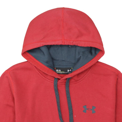 Mens UK Size M Under armour Red Pullover Hoodie
