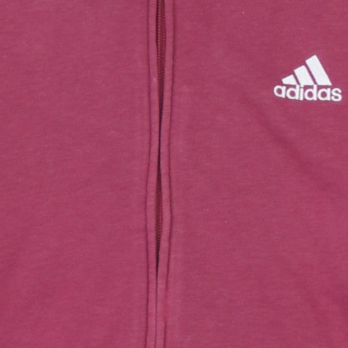 Womens UK Size 8-10 adidas Pink Full Zip Hoodie