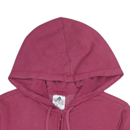 Womens UK Size 8-10 adidas Pink Full Zip Hoodie
