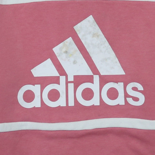 Womens UK Size L adidas Pink Pullover Hoodie