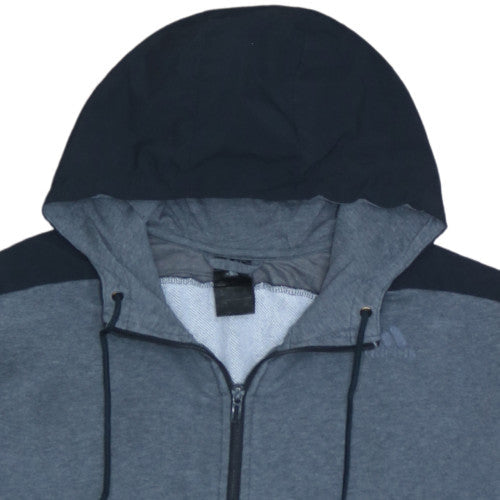 Mens UK Size XL adidas Grey Full Zip Hoodie