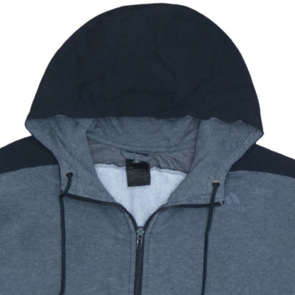 Mens UK Size XL adidas Grey Full Zip Hoodie