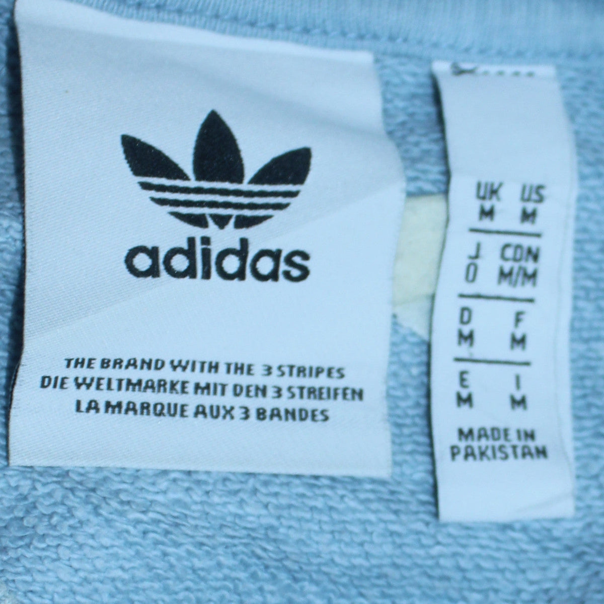 Mens UK Size M adidas Blue Pullover Sweatshirt
