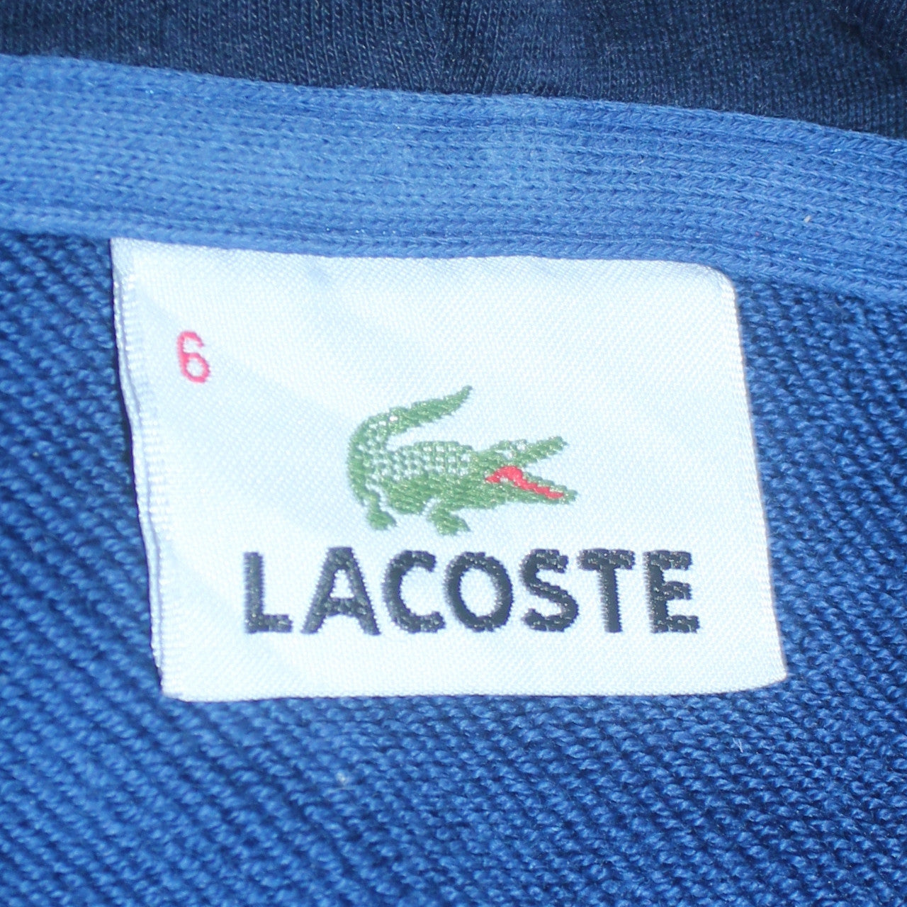 Mens UK Size XL Lacoste Blue Full Zip Hoodie