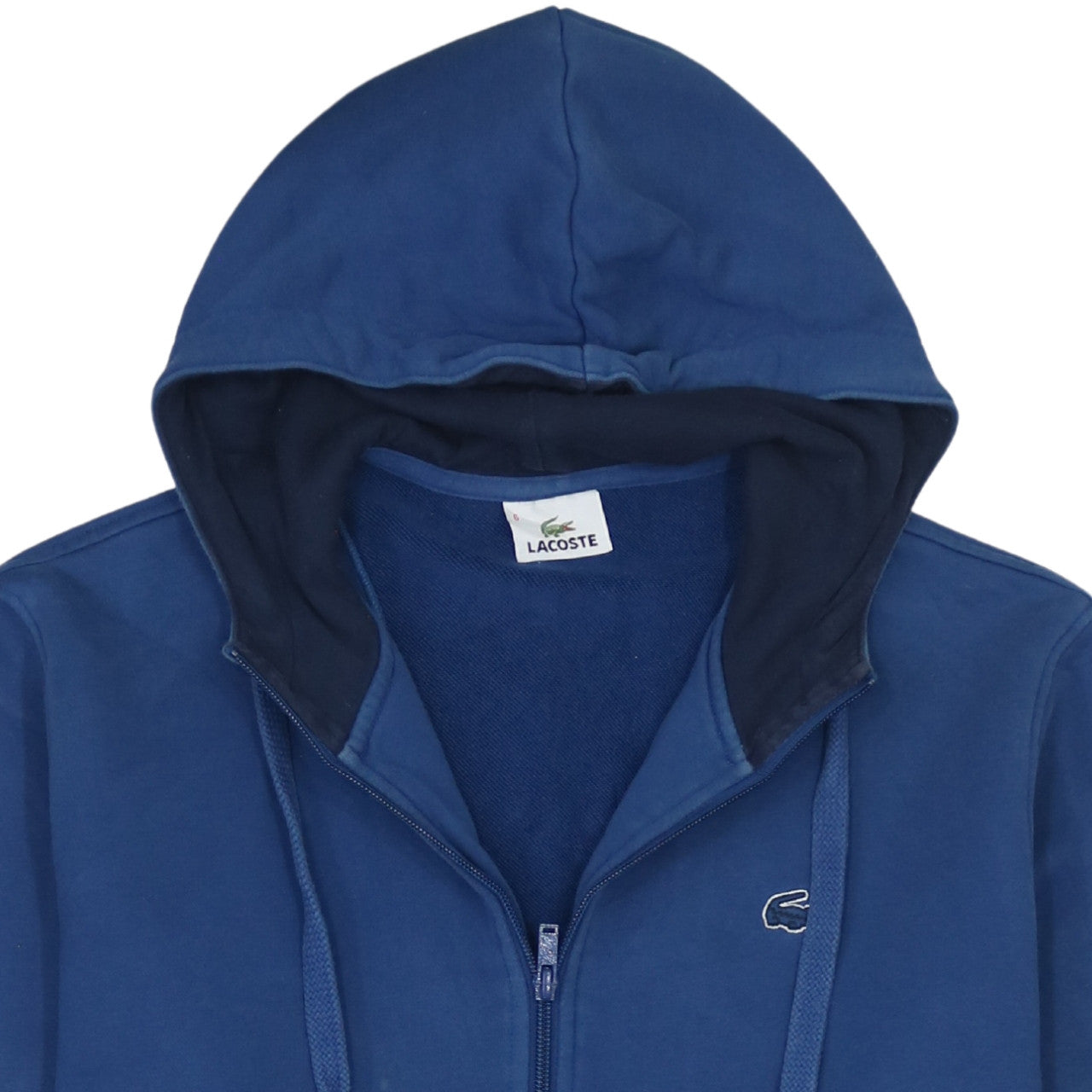 Mens UK Size XL Lacoste Blue Full Zip Hoodie
