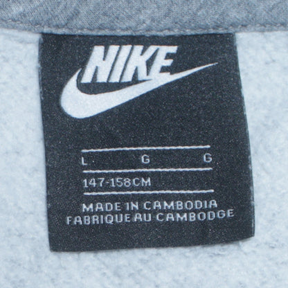 Nike Boys Grey Full Zip Hoodie L 147-158cm Fleece Sweatshirt