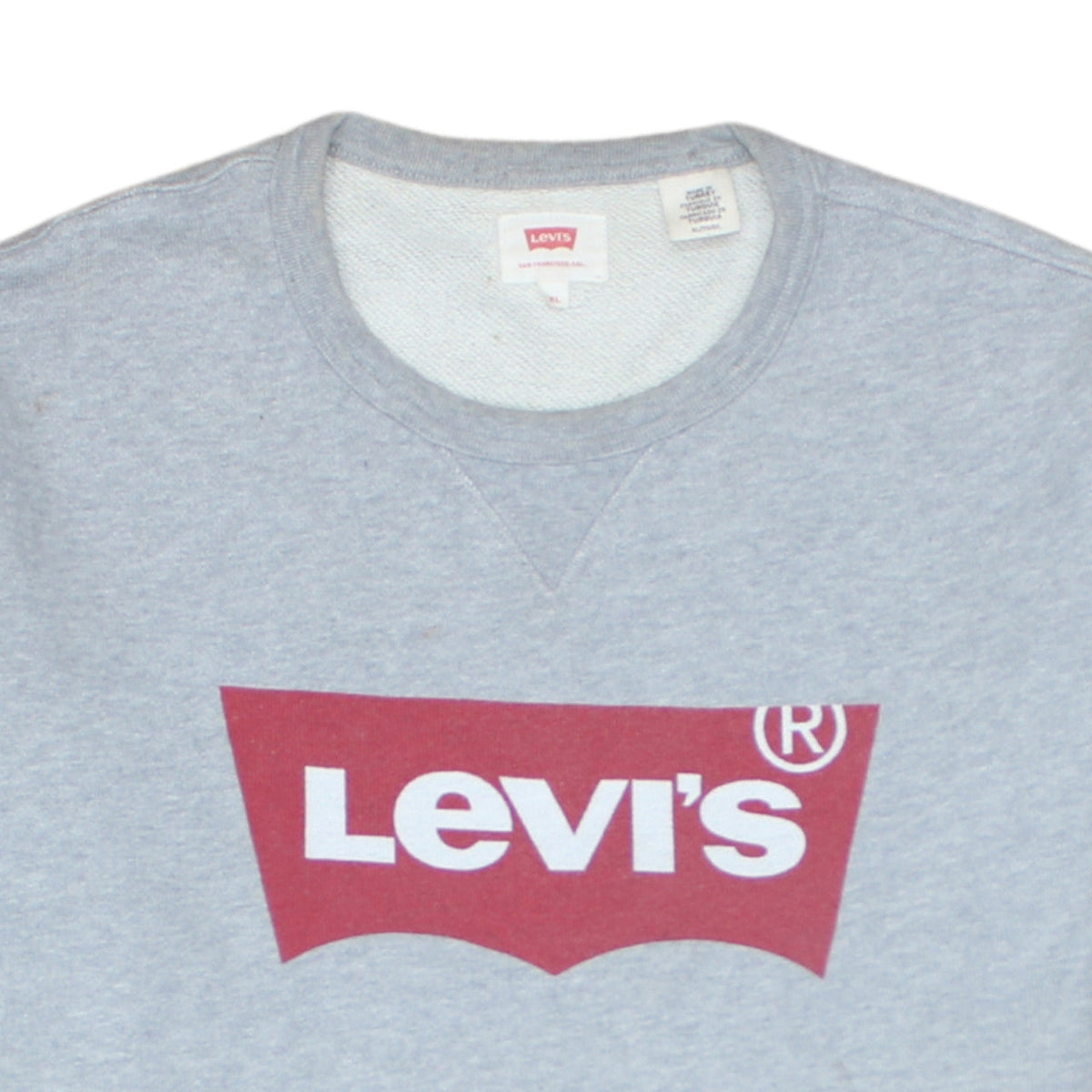 Mens UK Size XL Levi's Grey Pullover Sweatshirt