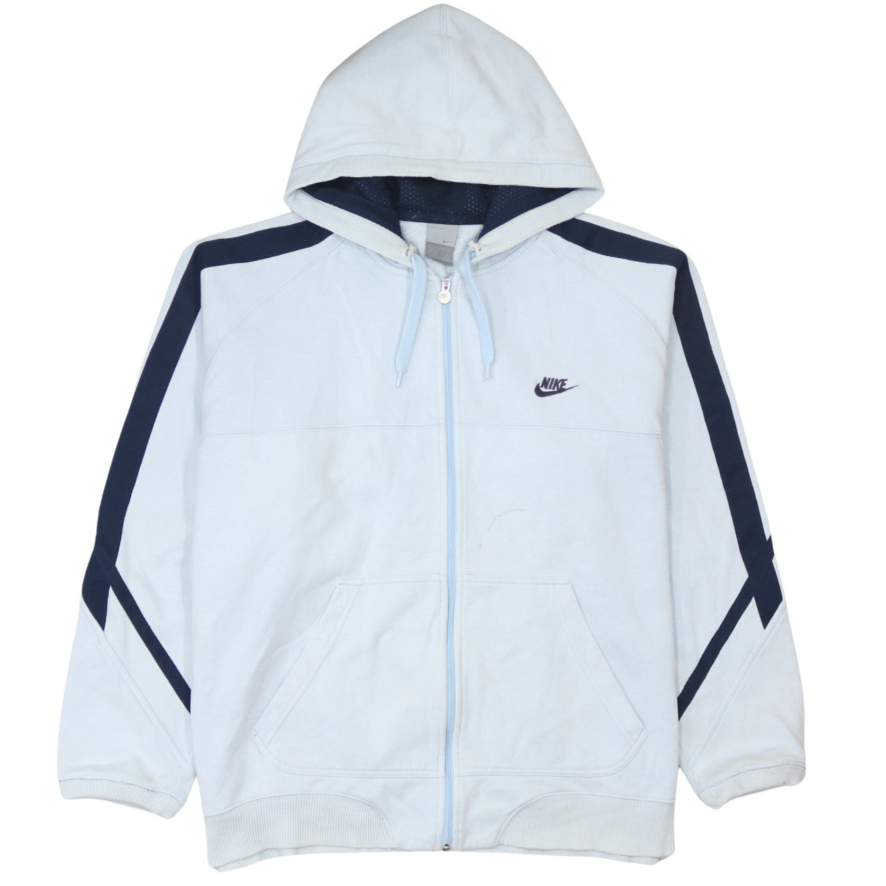 Mens UK Size XL Nike Blue Full Zip Hoodie