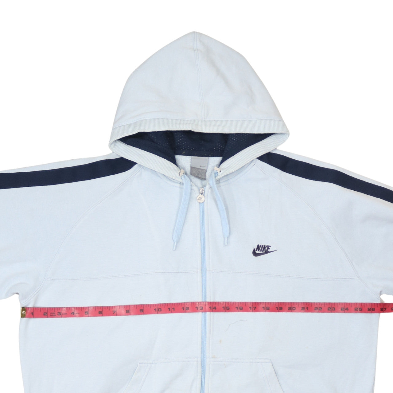 Mens UK Size XL Nike Blue Full Zip Hoodie