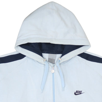 Mens UK Size XL Nike Blue Full Zip Hoodie