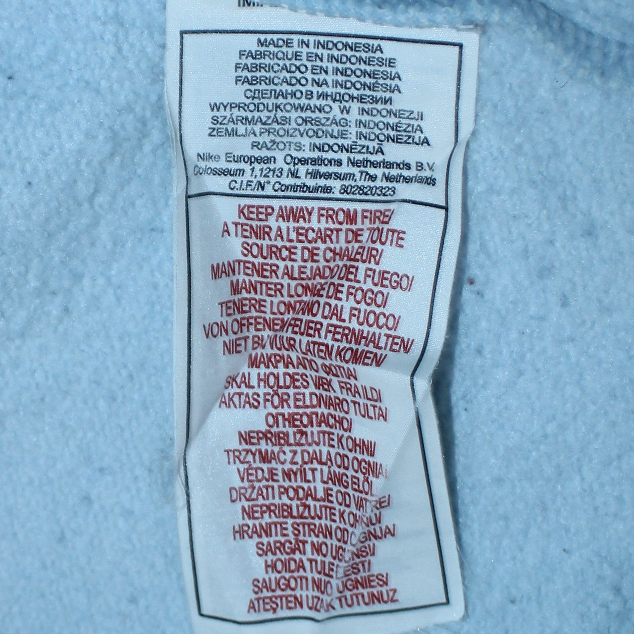 Mens UK Size XL Nike Blue Full Zip Hoodie