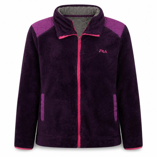 FILA Women's Purple Fleece Full Zip Jacket Size L