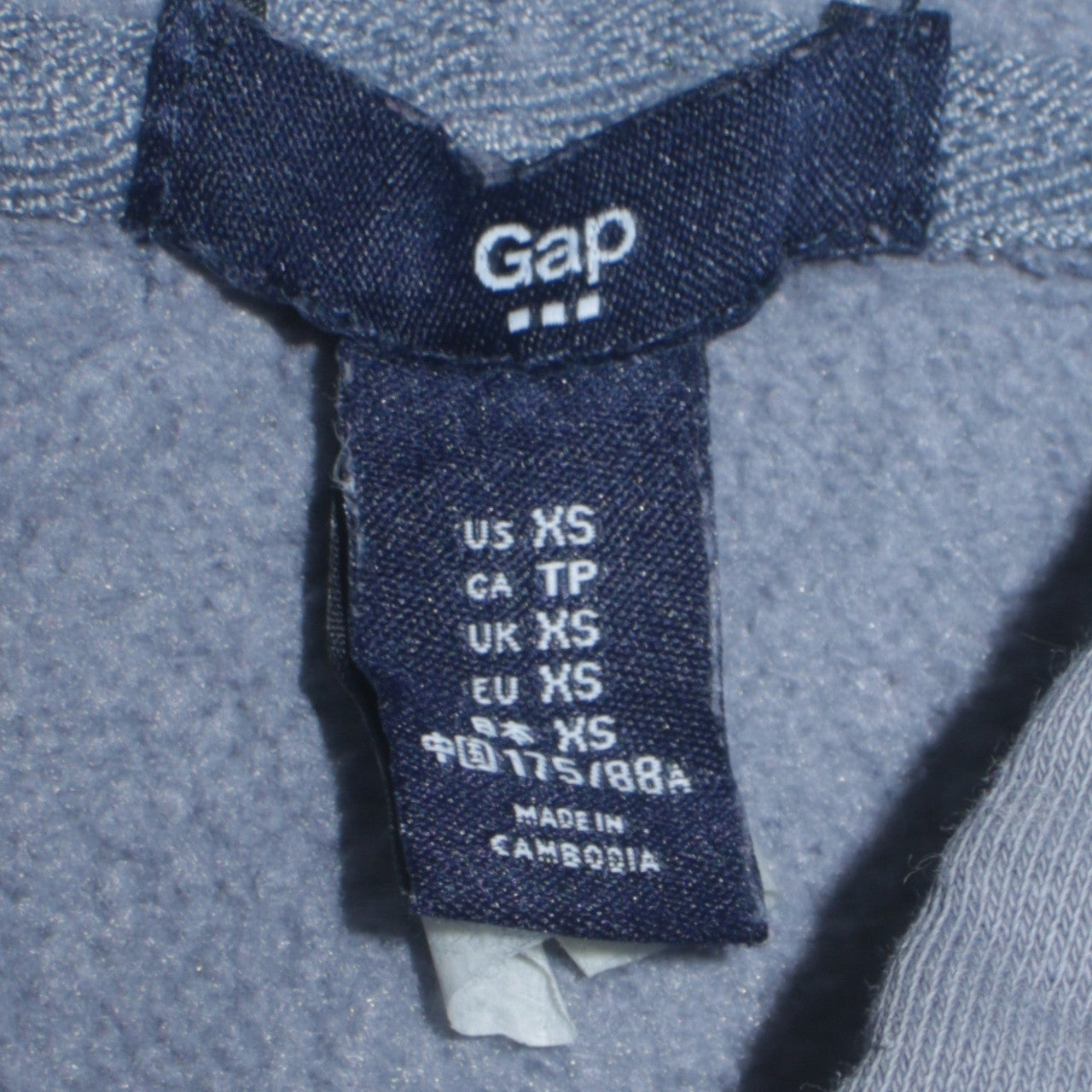 Mens UK Size XS Gap Blue Pullover Hoodie