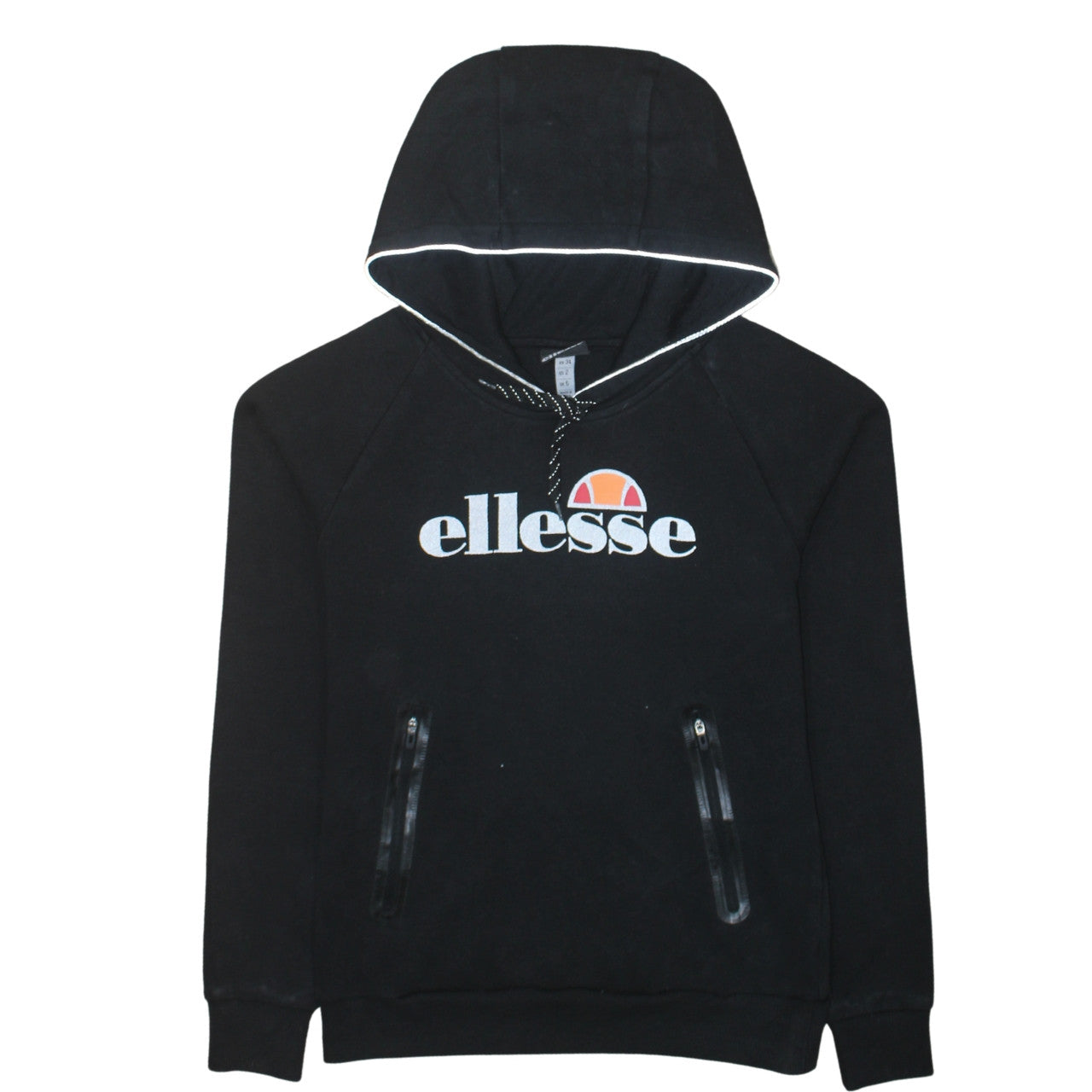 Womens UK Size 12 ellesse Black Pullover Hoodie