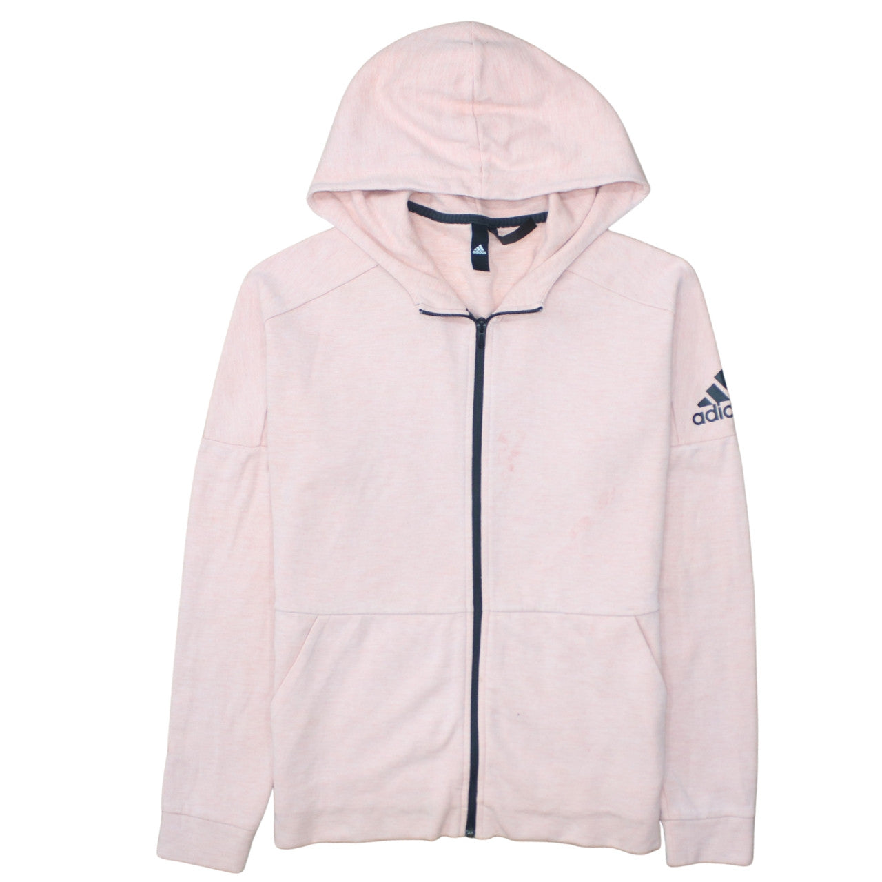 Mens UK Size M adidas Pink Full Zip Hoodie