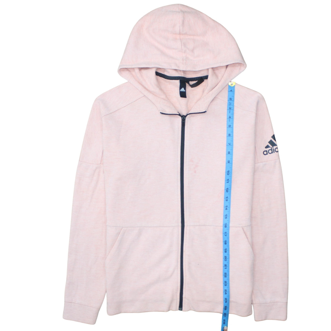 Mens UK Size M adidas Pink Full Zip Hoodie