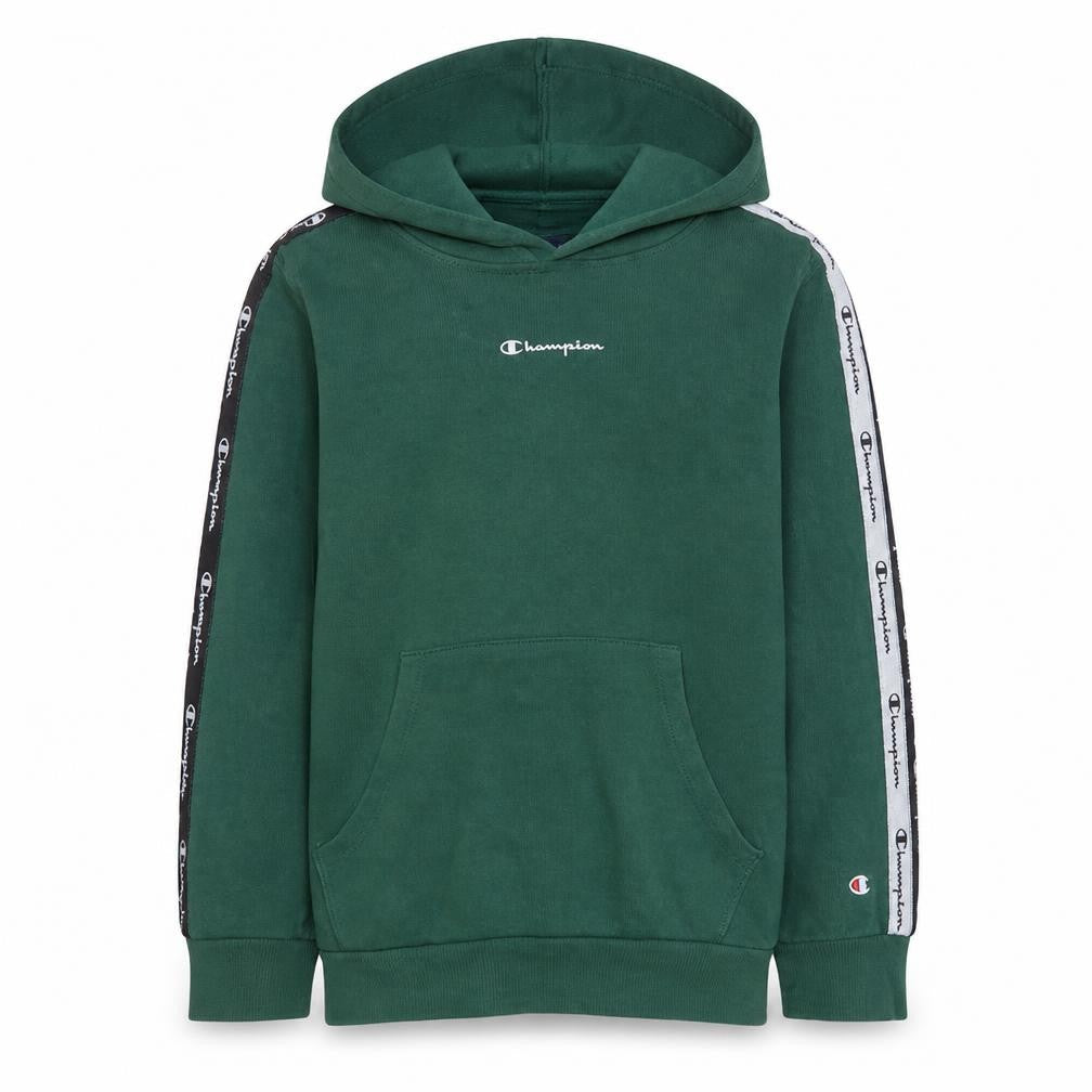 Champion Boys Green Logo Hoodie Pullover Size 11-12 Years Large