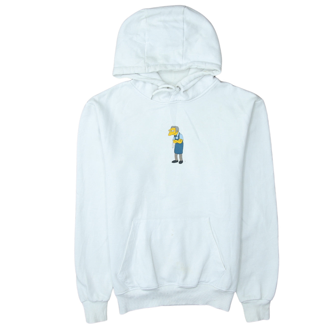 Mens UK Size XS The Simpsons White Pullover Hoodie
