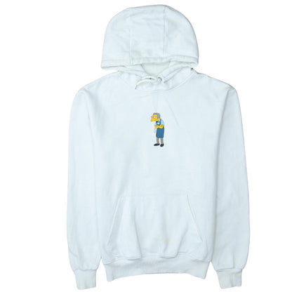 Mens UK Size XS The Simpsons White Pullover Hoodie