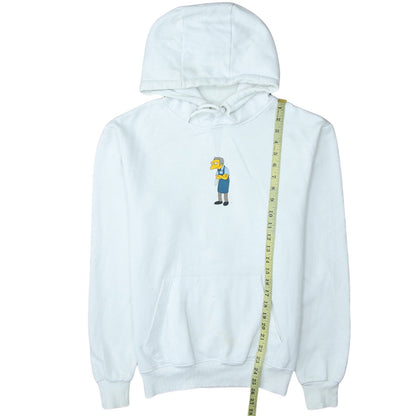 Mens UK Size XS The Simpsons White Pullover Hoodie
