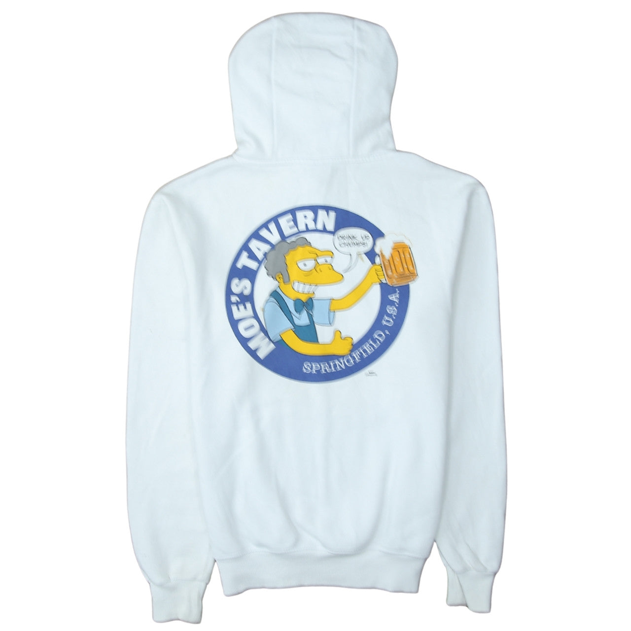 Mens UK Size XS The Simpsons White Pullover Hoodie