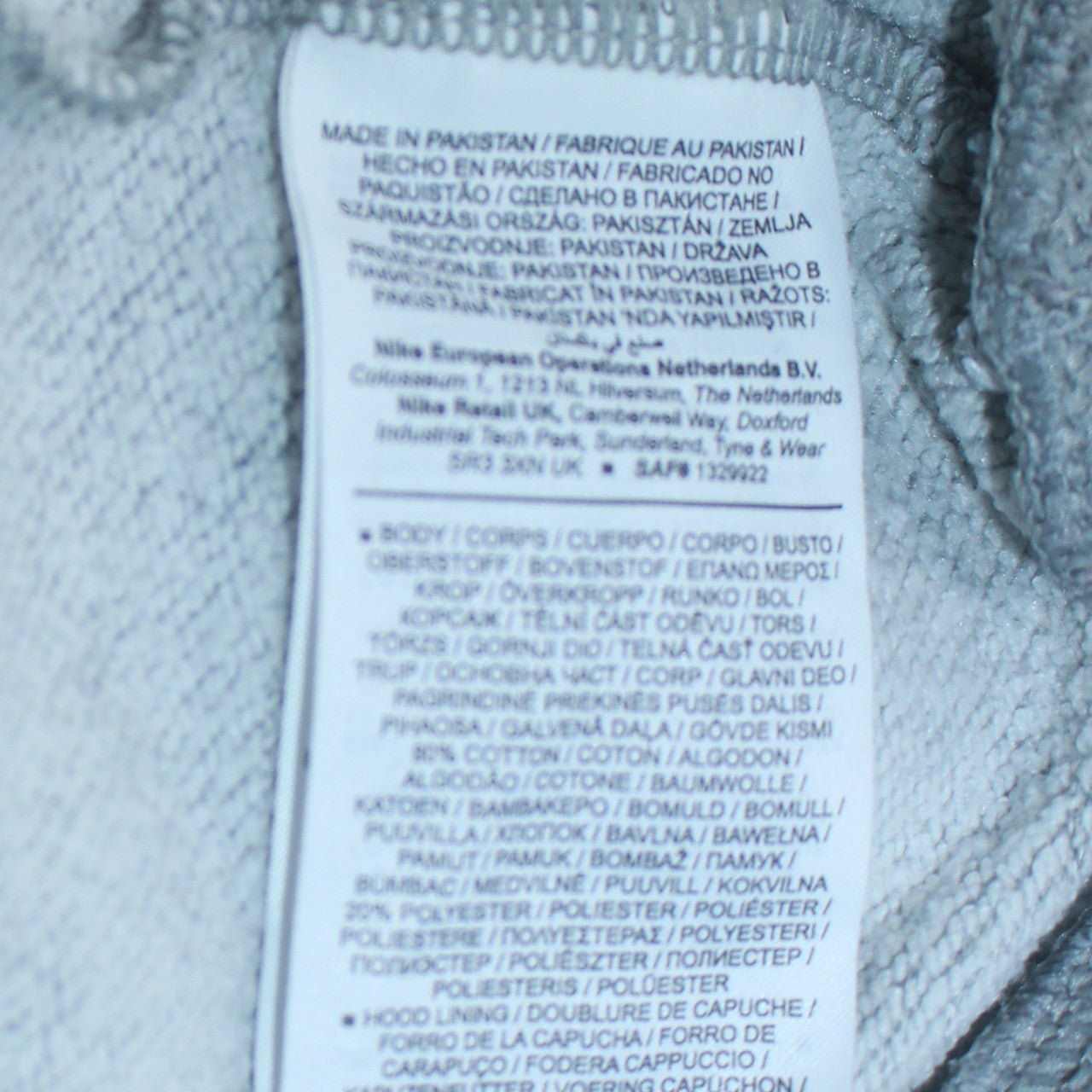 Womens UK Size S Nike Grey Pullover Hoodie