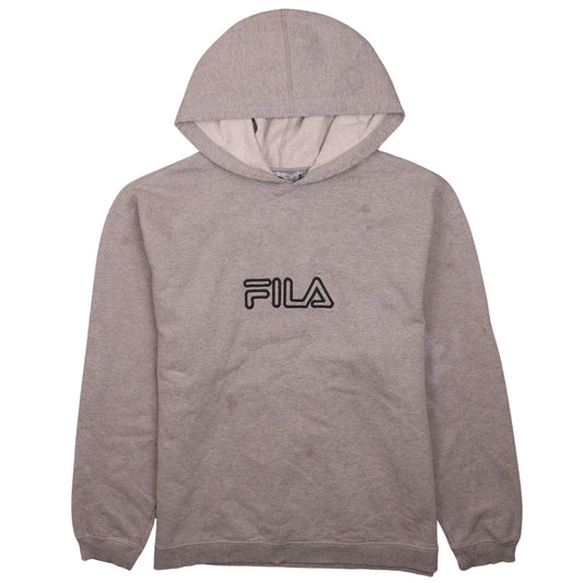 Mens UK Size L FILA Grey Pullover Hoodie