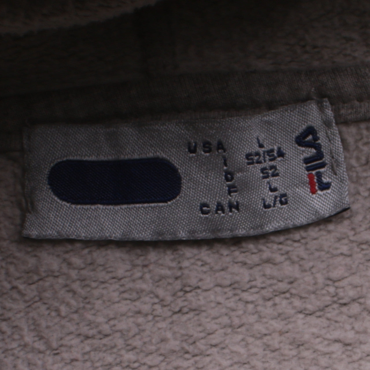 Mens UK Size L FILA Grey Pullover Hoodie