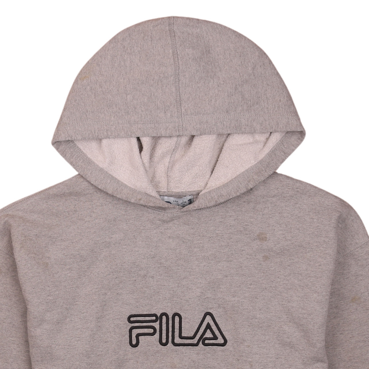 Mens UK Size L FILA Grey Pullover Hoodie