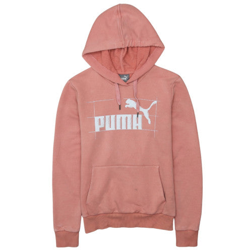 Womens UK Size 10 PUMA Pink Pullover Hoodie
