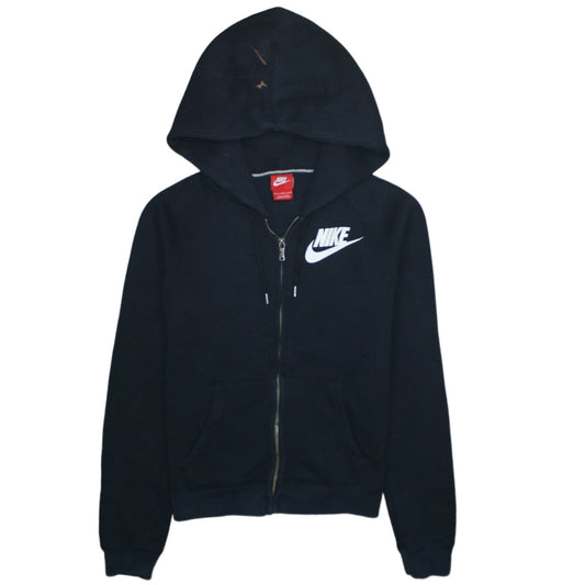 Womens UK Size S Nike Black Full Zip Hoodie