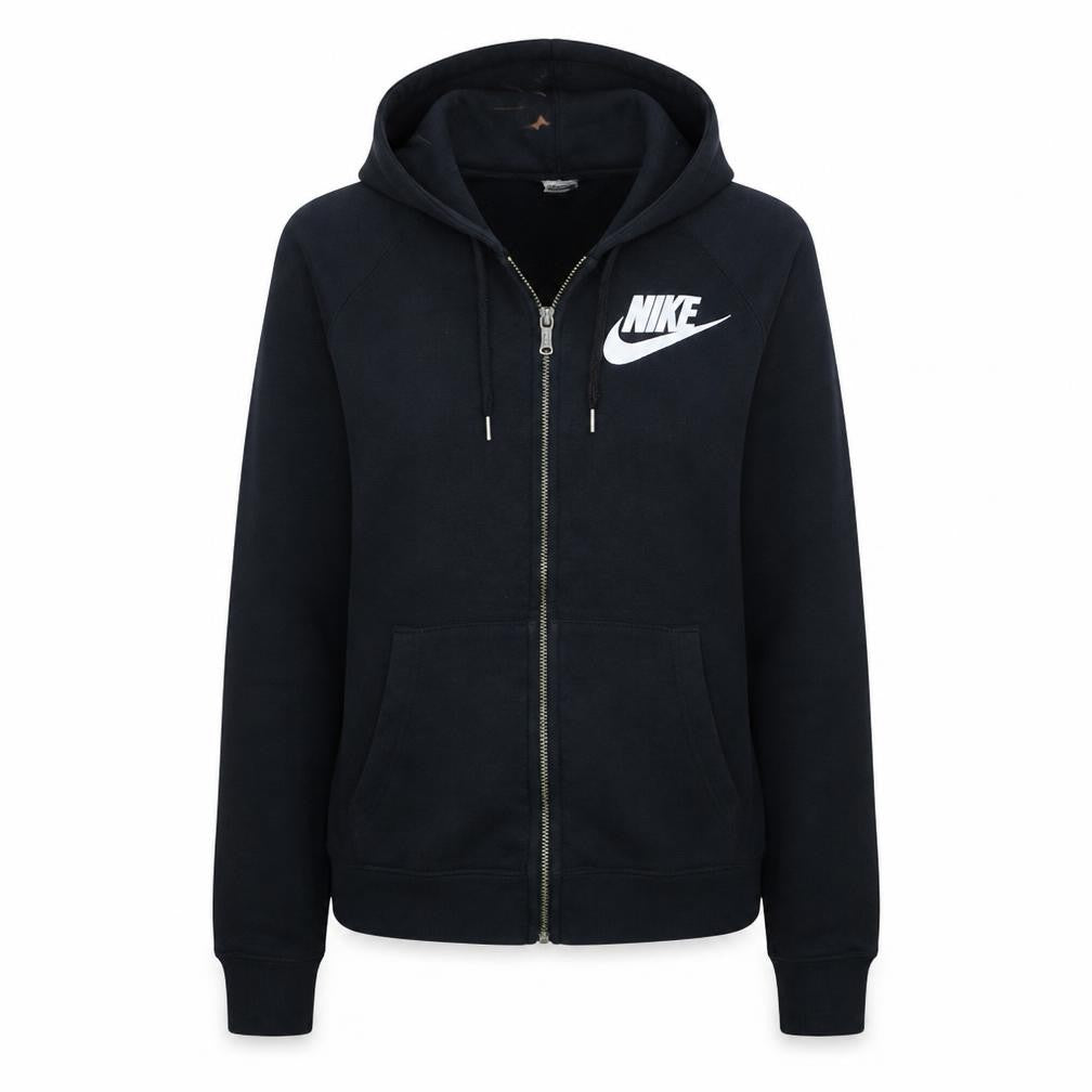 Womens UK Size S Nike Black Full Zip Hoodie