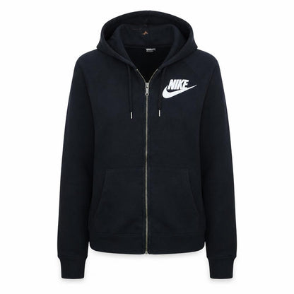 Womens UK Size S Nike Black Full Zip Hoodie