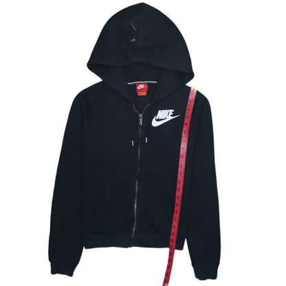 Womens UK Size S Nike Black Full Zip Hoodie