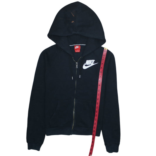 Womens UK Size S Nike Black Full Zip Hoodie