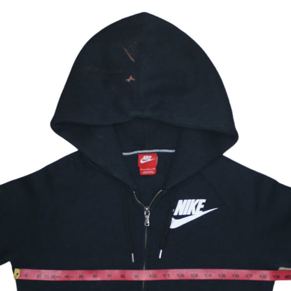 Womens UK Size S Nike Black Full Zip Hoodie