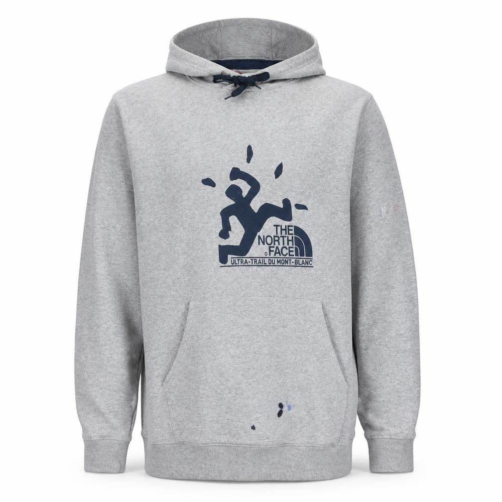 Mens UK Size 2XL The North Face Grey Pullover Hoodie