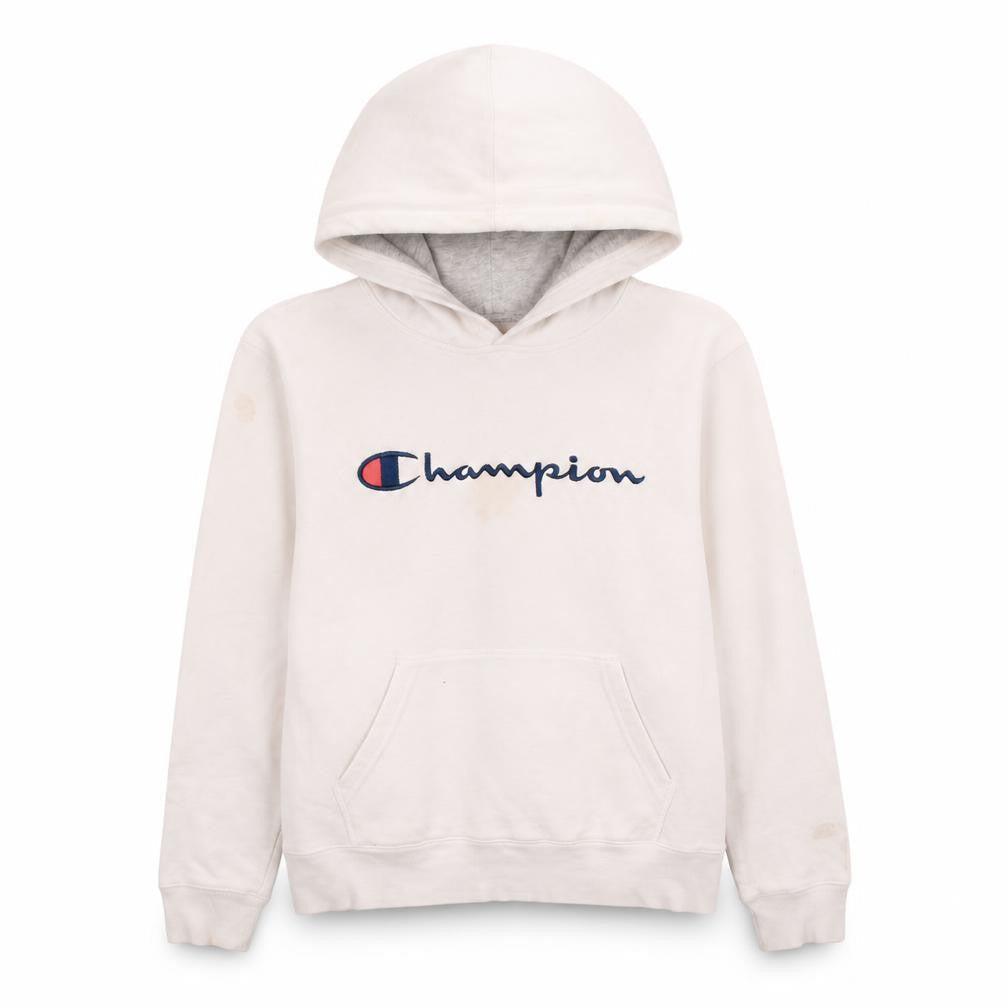 Womens UK Size L Champion White Pullover Hoodie