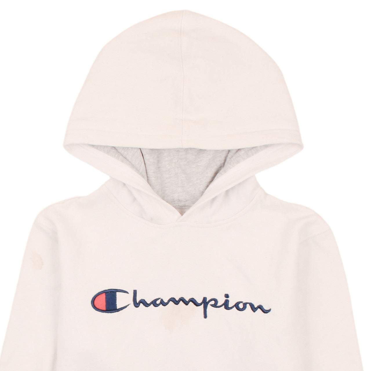 Womens UK Size L Champion White Pullover Hoodie