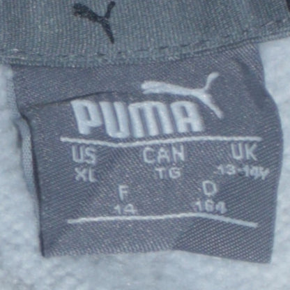 Puma Boys Grey Hoodie Size 13-14 Years Pullover Fleece Sweatshirt