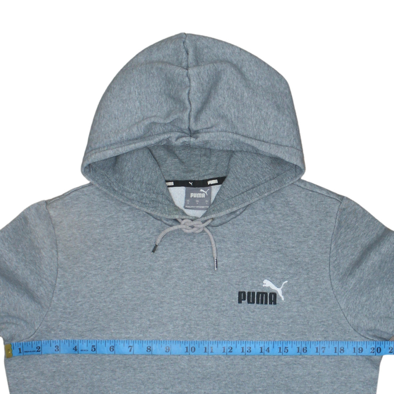 Mens UK Size S PUMA Grey Pullover Hoodie