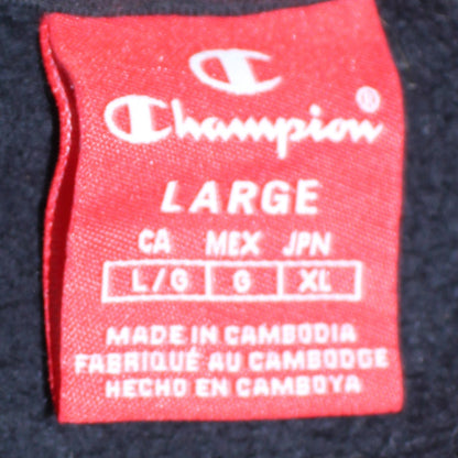 Mens UK Size L Champion Black Full Zip Hoodie
