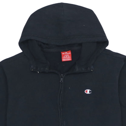 Mens UK Size L Champion Black Full Zip Hoodie