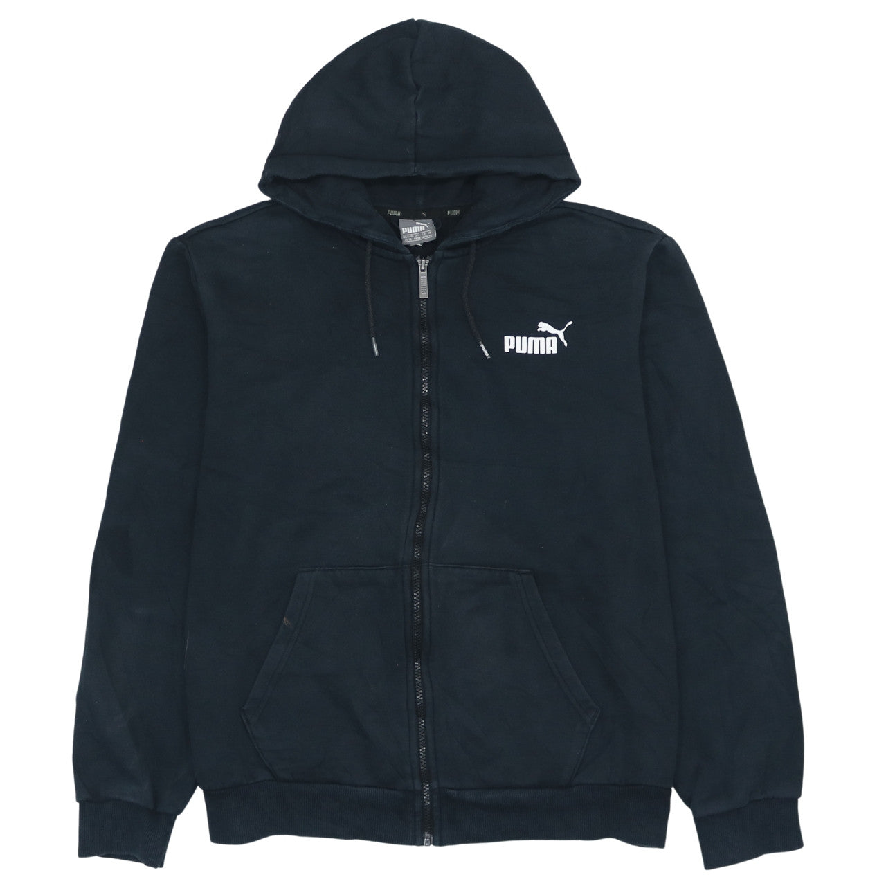 Womens UK Size XL PUMA Black Full Zip Hoodie
