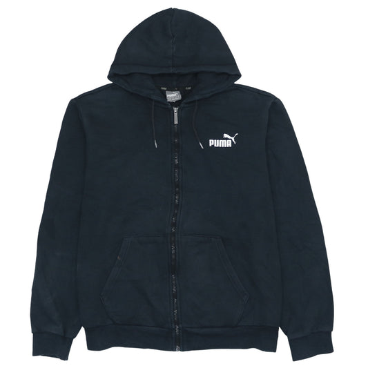 Womens UK Size XL PUMA Black Full Zip Hoodie