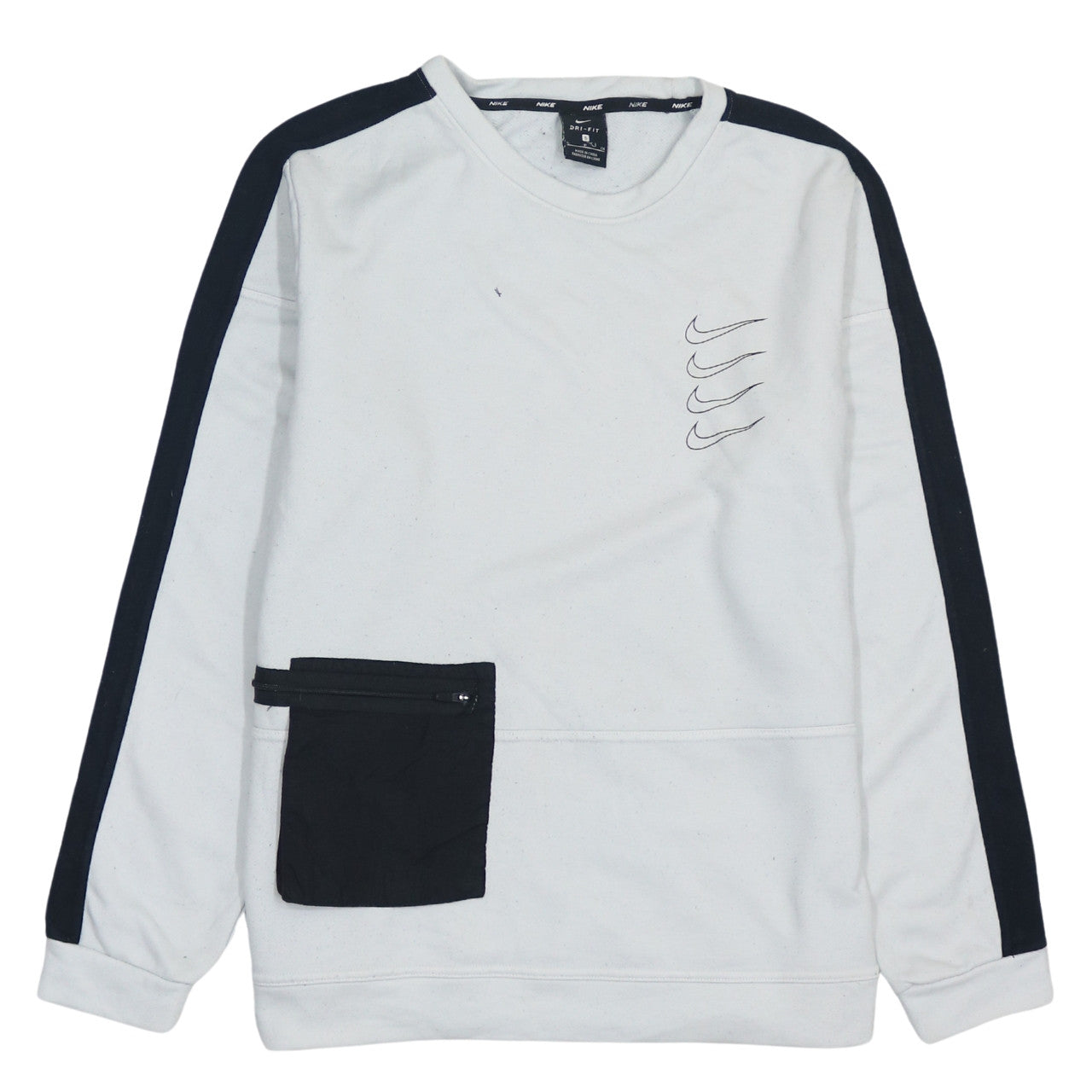 Mens UK Size S Nike White Pullover Sweatshirt