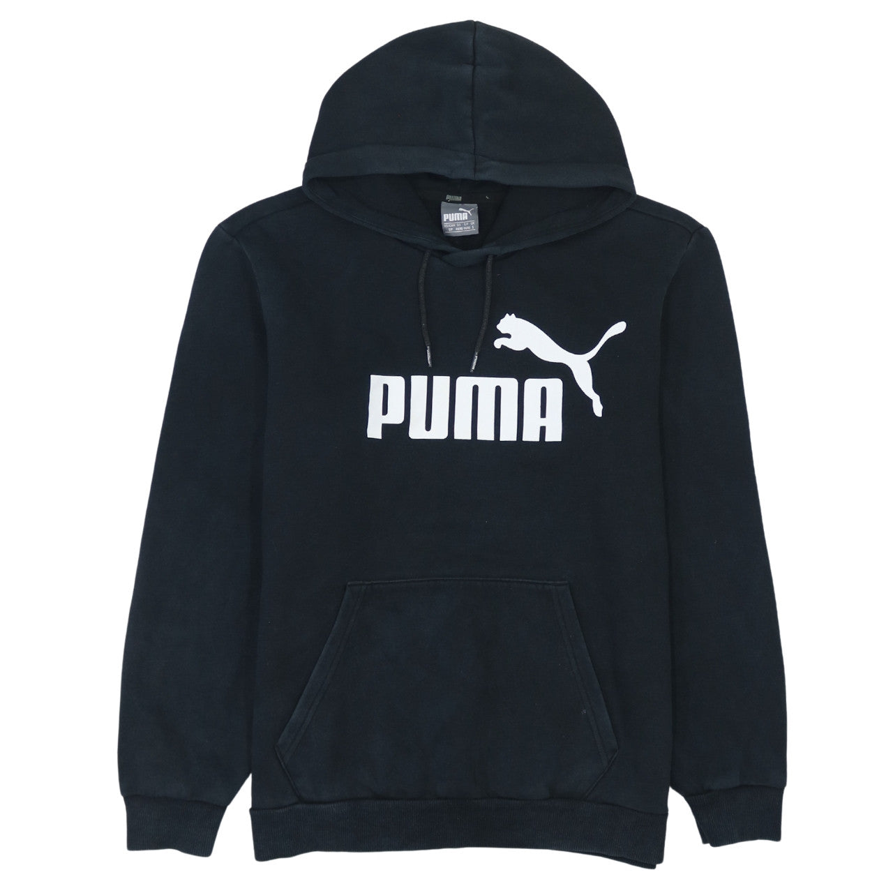 Mens UK Size S PUMA Black Pullover Hoodie