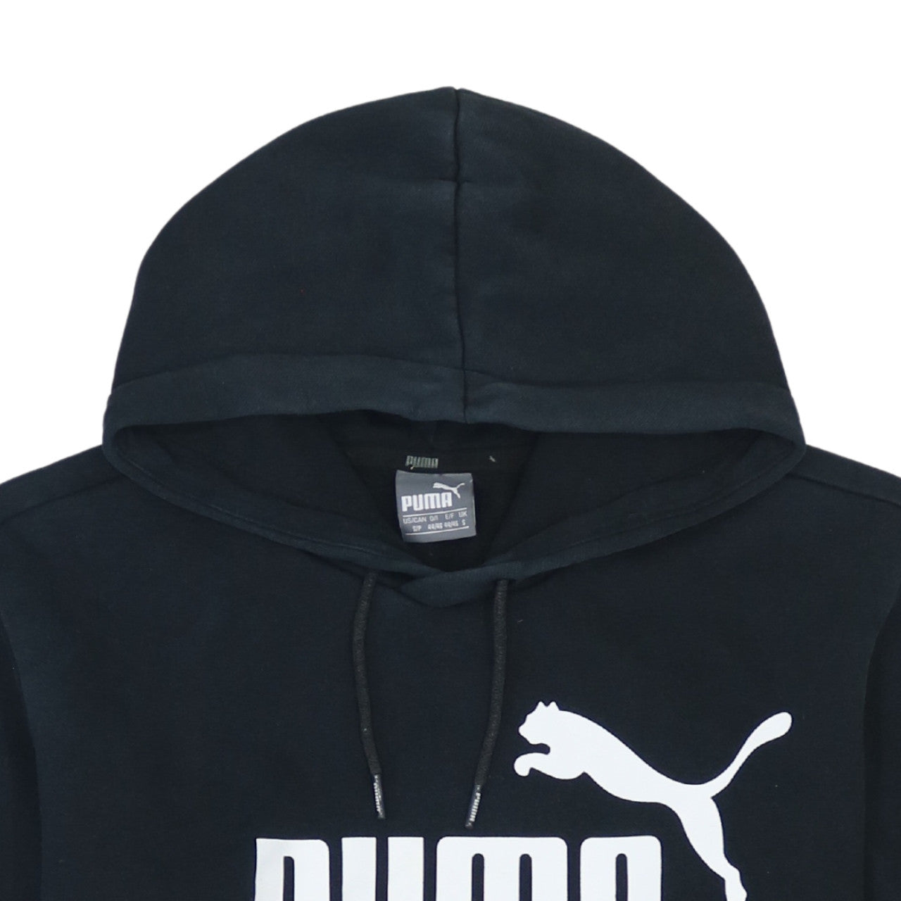 Mens UK Size S PUMA Black Pullover Hoodie
